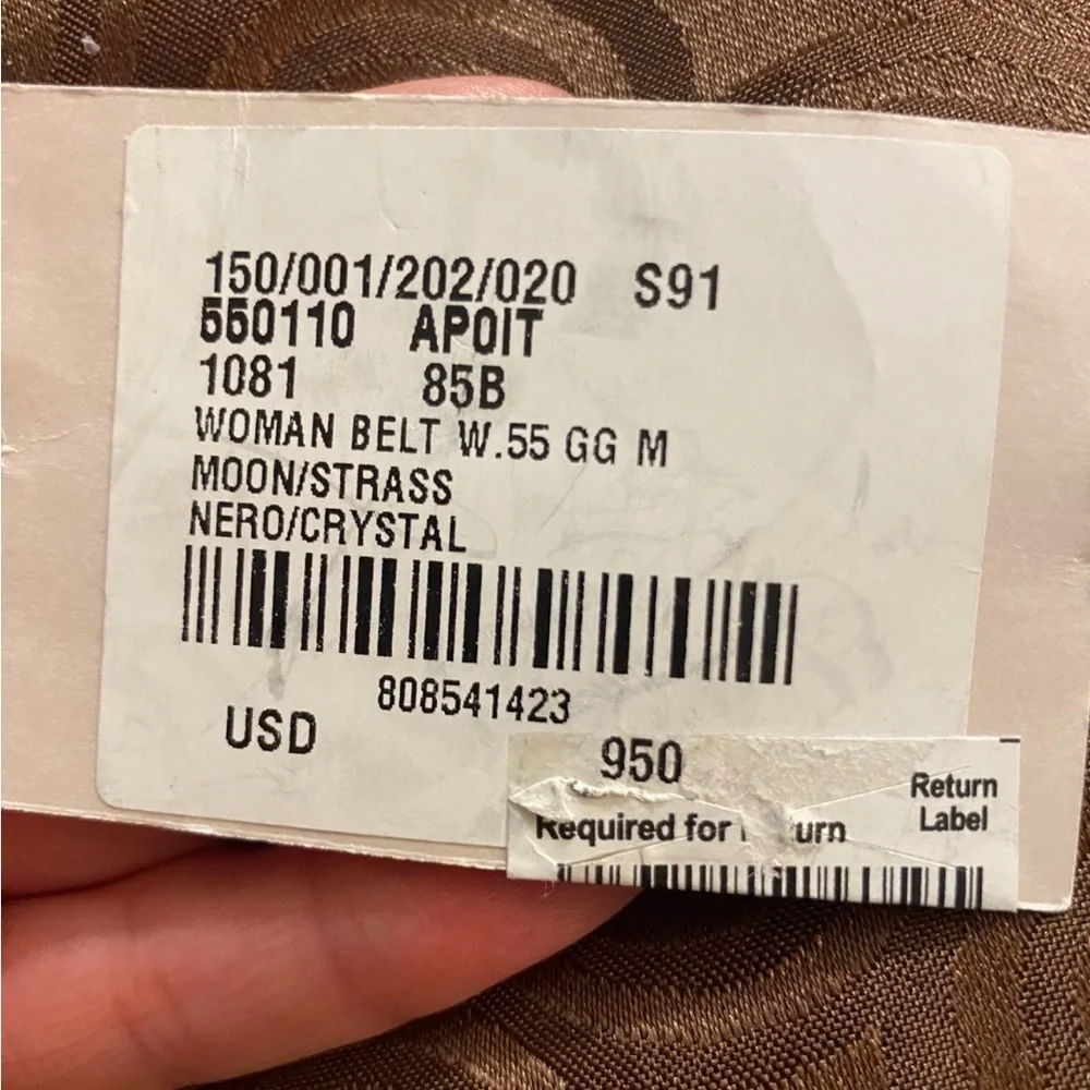 Gucci Extra Wide Crystal GG Marmont Belt. - Picture 6 of 7